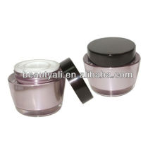 Oval acrílico cosméticos pote